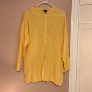 Lightweight lovely cotton long blouse. Gold
